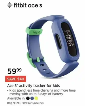 The Source Ace 3" activity tracker for kids offer