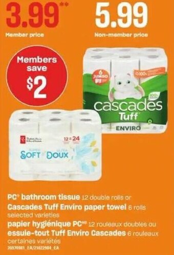 Loblaws PC bathroom tissue offer