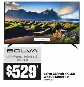 Loblaws Bolva 65 inch 4K LED webOs smart TV offer
