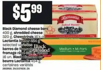 Loblaws Black diamond cheese bars offer