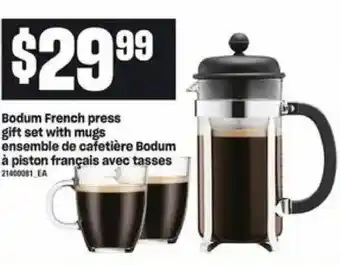 Loblaws Bodum french press gift set with mugs offer