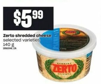 Loblaws Zerto shredded cheese offer