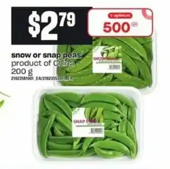 Loblaws Snow or snap peas offer