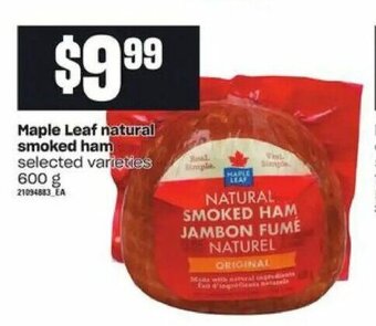 Loblaws Maple leaf natural smoked ham offer