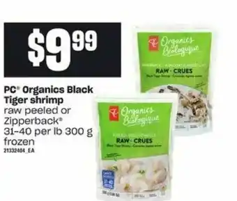 Loblaws PC organic black tiger shrimp offer