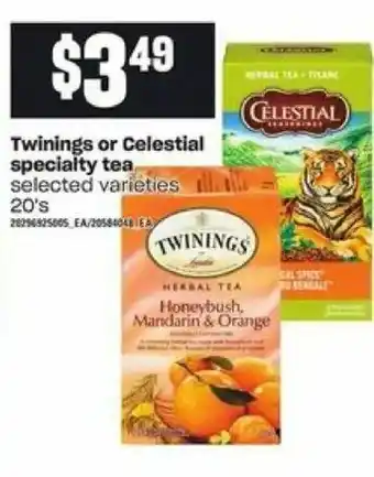 Loblaws Twinings or celestial specialty tea offer