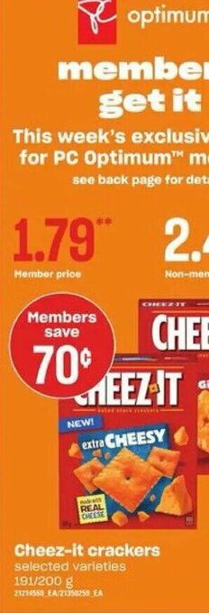 Loblaws Cheez-it crackers offer