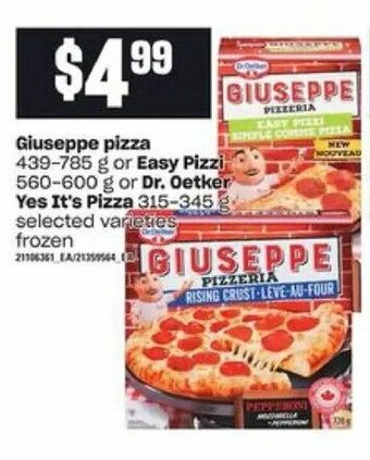 Loblaws Giuseppe pizza offer