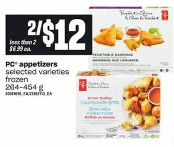 Loblaws PC appetizers offer