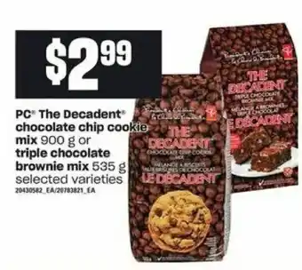 Loblaws PC the decadent chocolate chips cookie mix offer