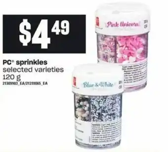 Loblaws PC sprinkles offer