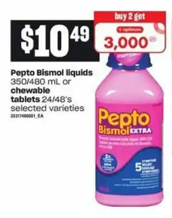 Loblaws Pepto bismol liquids offer