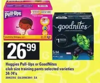 Loblaws Huggies pull-ups or goodnites offer