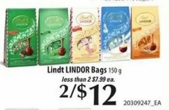 Loblaws Lindt LINDOR bags offer