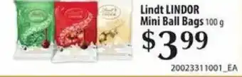Loblaws Lindt LINDOR mini ball bags offer