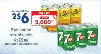 Loblaws Pepsi mini cans seleted varieties offer