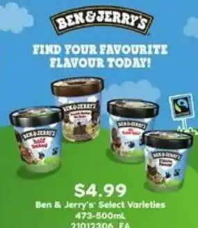Loblaws Ben & jerry's select varieties offer