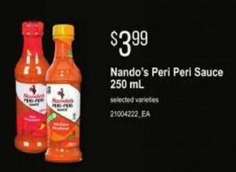Loblaws Nando's peri peri sauce offer