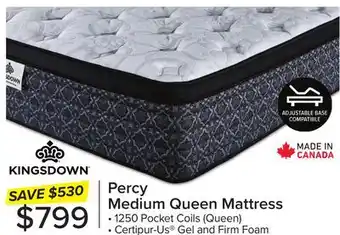 Leon's Kingsdown Percy Medium Euro Top Queen Mattress offer