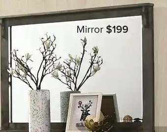 Leon's Cabin Mirror - Grey offer