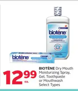 Rexall BIOTÈNE Dry Mouth Moisturizing Spray, Gel, Toothpaste or Mouthwash offer