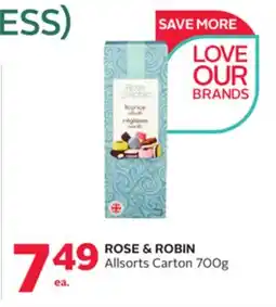 Rexall ROSE & ROBIN Allsorts Carton offer