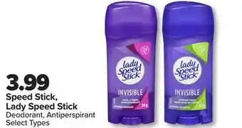 PharmaChoice Speed Stick, Lady Speed Stick Deodorant, Antiperspirant offer