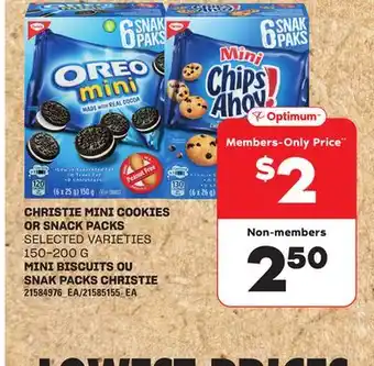 Independent City Market MINI BISCUITS OU SNAK PACKS CHRISTIE, 150-200 G offer