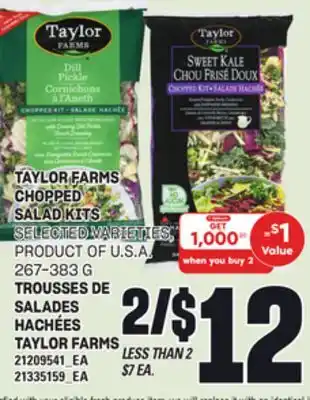 Independent City Market TAYLOR FARMS CHOPPED SALAD KITS, 267-383 G offer
