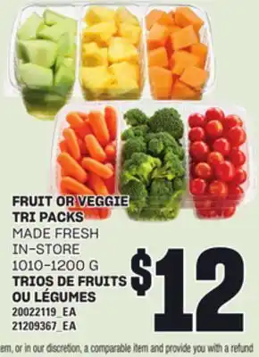Independent City Market FRUIT OR VEGGIE TRI PACKS, 1010-1200 G offer