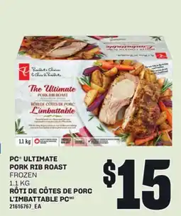 Independent City Market PC ULTIMATE ULTIMATE PORK RIB ROAST, 1.1 KG offer