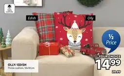 JYSK Olly/ Edish Throw Cushion offer