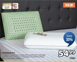 JYSK Tranquility Eucalyptus scented memory foam pillow offer
