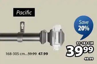 JYSK Pacific Single Curtain Rod Kit offer