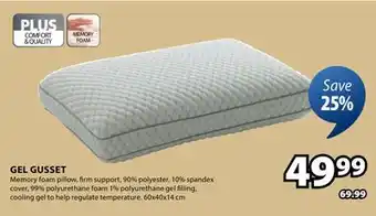 JYSK Gel Gusset Memory foam pillow offer