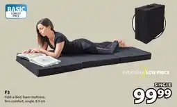 JYSK F3 Fold-a-bed, foam mattress, firm comfort, single, 8.9 cm offer