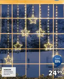 JYSK Howson 303 LED hanging star curtain lights offer