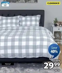 JYSK MARLO Flannel duvet cover set offer