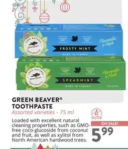 Ki Nature & Santé GREEN BEAVER TOOTHPASTE offer