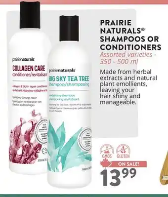 Ki Nature & Santé PRAIRIE NATURALS SHAMPOOS OR CONDITIONERS offer