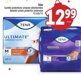 Uniprix TENA Culottes protectrices unisexes sélectionnées/Selected unisex protective underwear offer