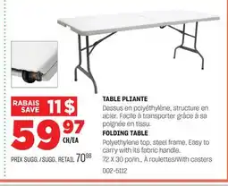 BMR TABLE PLIANTE offer
