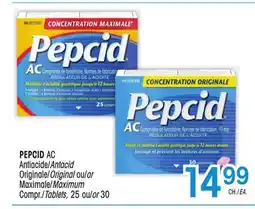 Uniprix PEPCID AC Antiacide/Antacid Originale/Original ou/or Maximale/Maximum Compr./Tablets offer