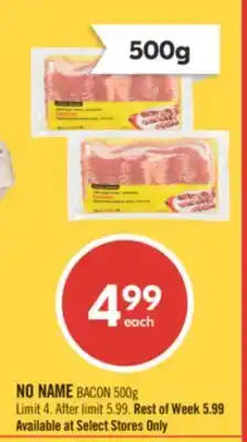 Shoppers Drug Mart NO NAME BACON offer