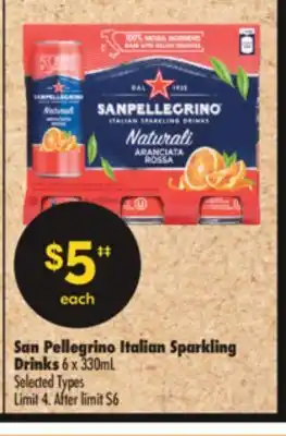 Shoppers Drug Mart San Pellegrino Italian Sparkling Drinks 6 x 330mL offer