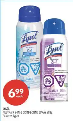 Shoppers Drug Mart LYSOL NEUTRAIR 2-IN-1 DISINFECTING SPRAY offer