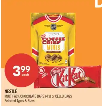 Shoppers Drug Mart NESTLE MULTIPACK CHOCOLATE BARS (4'S) or CELLO BAGS offer