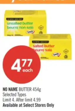 Shoppers Drug Mart NO NAME BUTTER offer