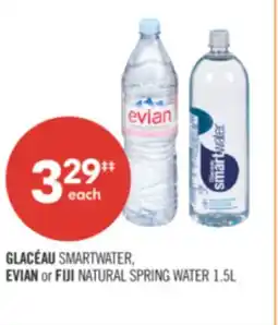 Shoppers Drug Mart GLACÉAU SMARTWATER, EVIAN or FIJI NATURAL SPRING WATER offer