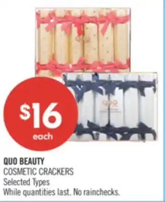 Shoppers Drug Mart QUO BEAUTY COSMETIC CRACKERS offer